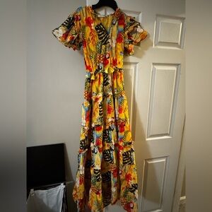 Vibrant Floral Maxi Dress